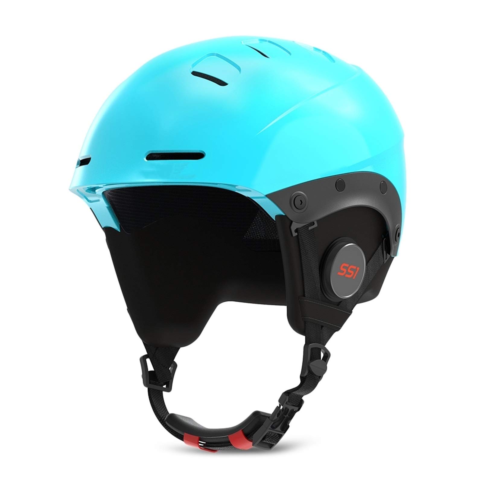 Casque de ski Bluetooth intégré imperméable doublure amovible pour homme et femme Noir Taille L