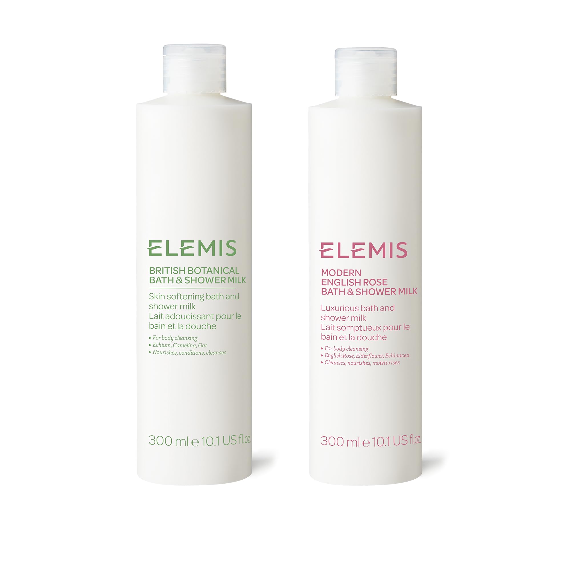 ELEMIS Bath & Shower Milk 300ml – Nourishing Body Wash with Moisturizing Oils, Gentle Foaming Cream for Dry & Sensitive Skin