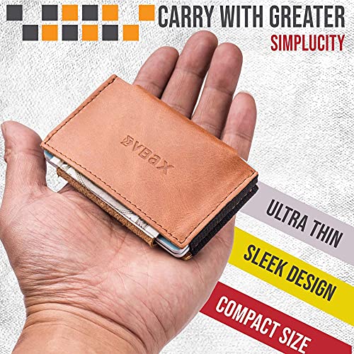 Image of Minimalist Slim Wallet Credit Card Holders - Elastic Small Front Pocket Wallet For Men Women