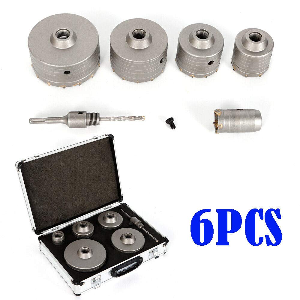 Sierra de corona SDS Plus, juego de brocas de 40/68/80/100/120 mm, para martillo perforador, hormigón, ladrillo y piedra