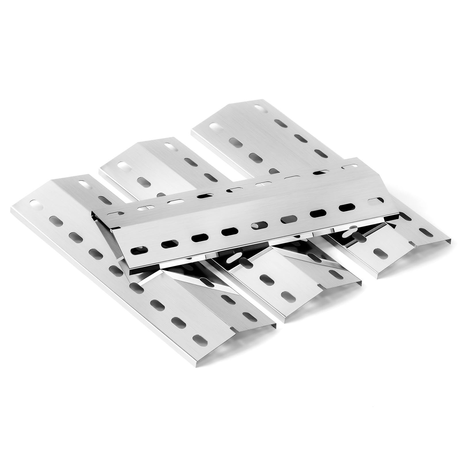 41 x 14cm Universal Brennerabdeckung Ersatzteile für Tepro Richfield, Allgrill Modell CBD-410BYB, Napoleons Rogue 2, Mayer Barbecue, Coobinox, Buffalo Grill, Edelstahl flammenabdeckung, 4 Stück