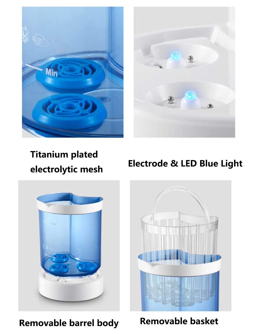 Lavadora De Frutas Y Verduras Limpieza Ultrasónica Inteligente para El Hogar Desinfección De Frutas Y Verduras Residuos De Plaguicidas para Eliminar La Máquina Desinfectante (Color : White)