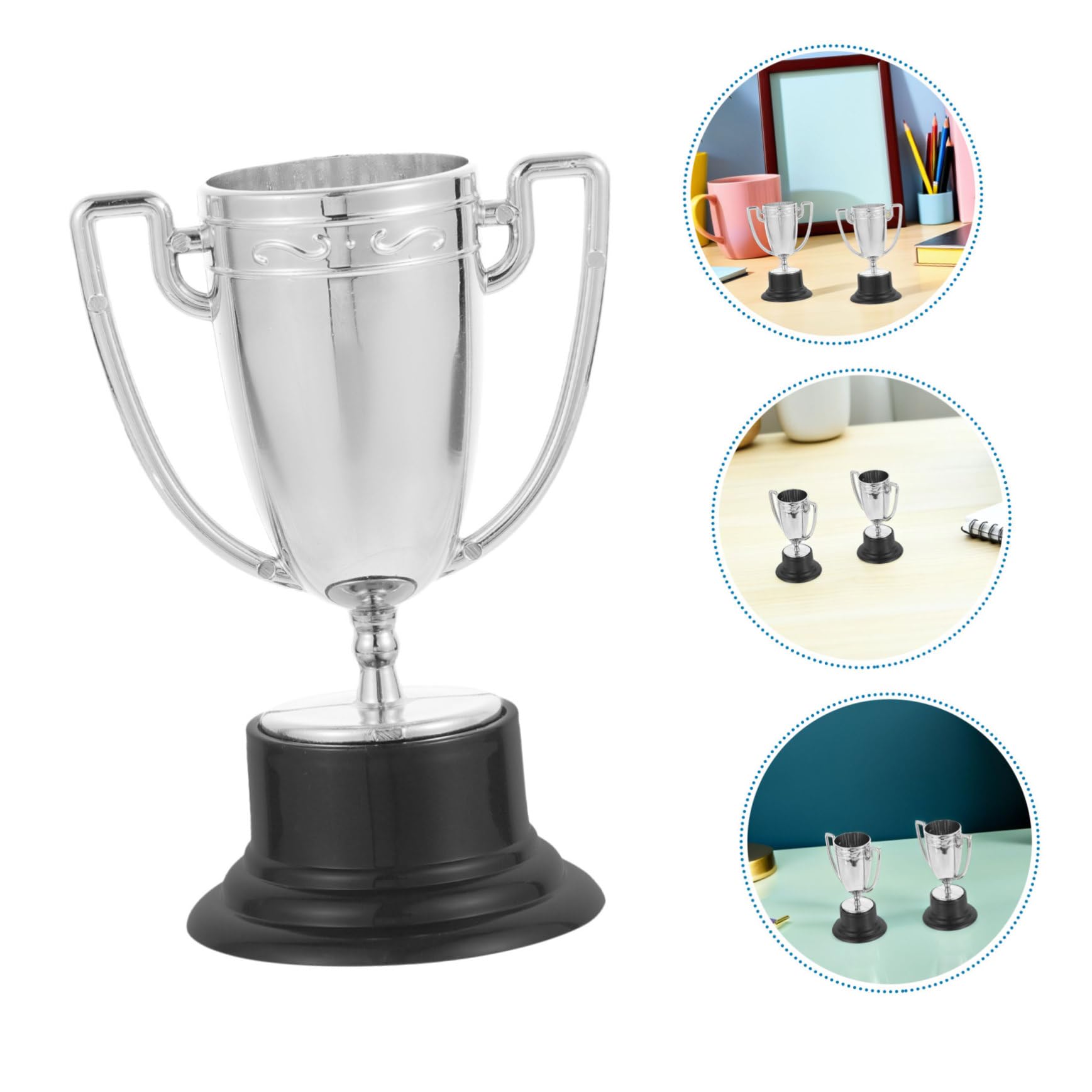 Hemobllo Mini de Plástico Dorado Pequeños Copas Premio para Premios Deportivos para Fiesta Recompensas Aula Oficina