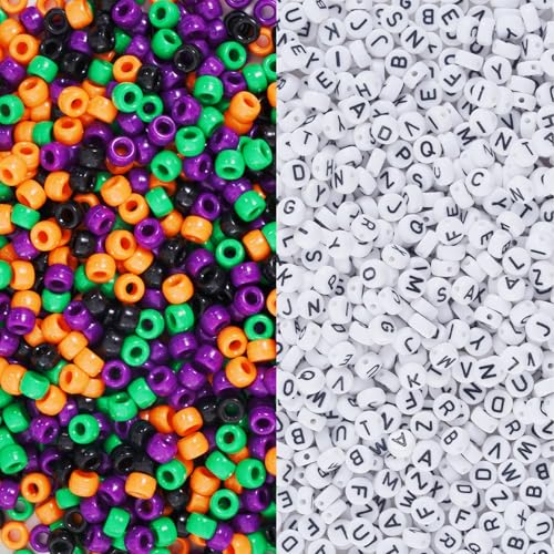 Pistha 2300 Pcs Halloween Beads Kit, Autumn Thanksgiving Craft Be...