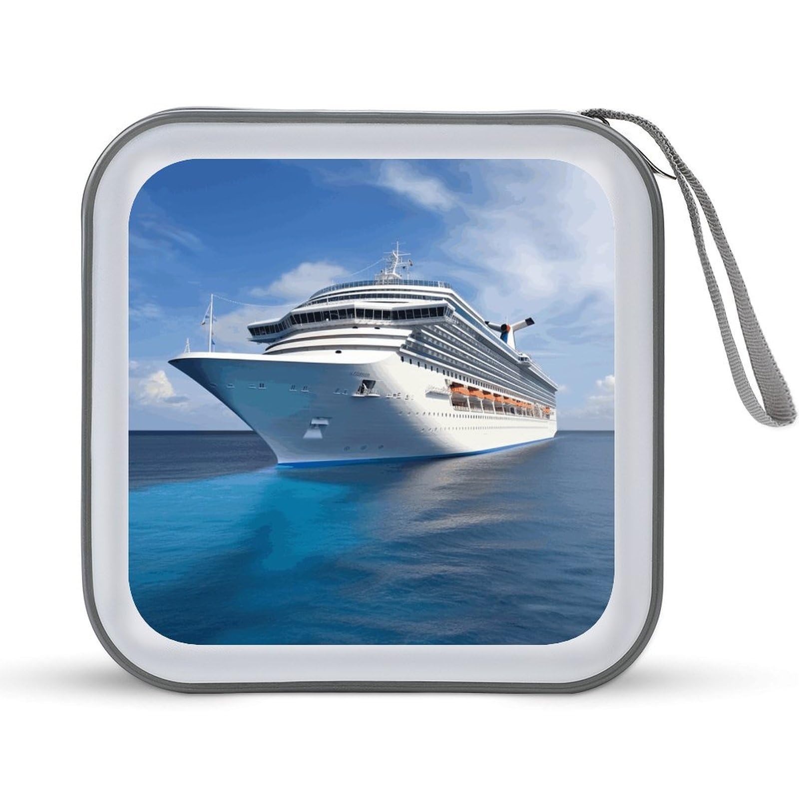 VstaDank - 40 Capacity Cruise CD Case, with Zipper Disc Storage Organizer, Portable Hard Plastic Storage CD Holder, DVD Organizer for the