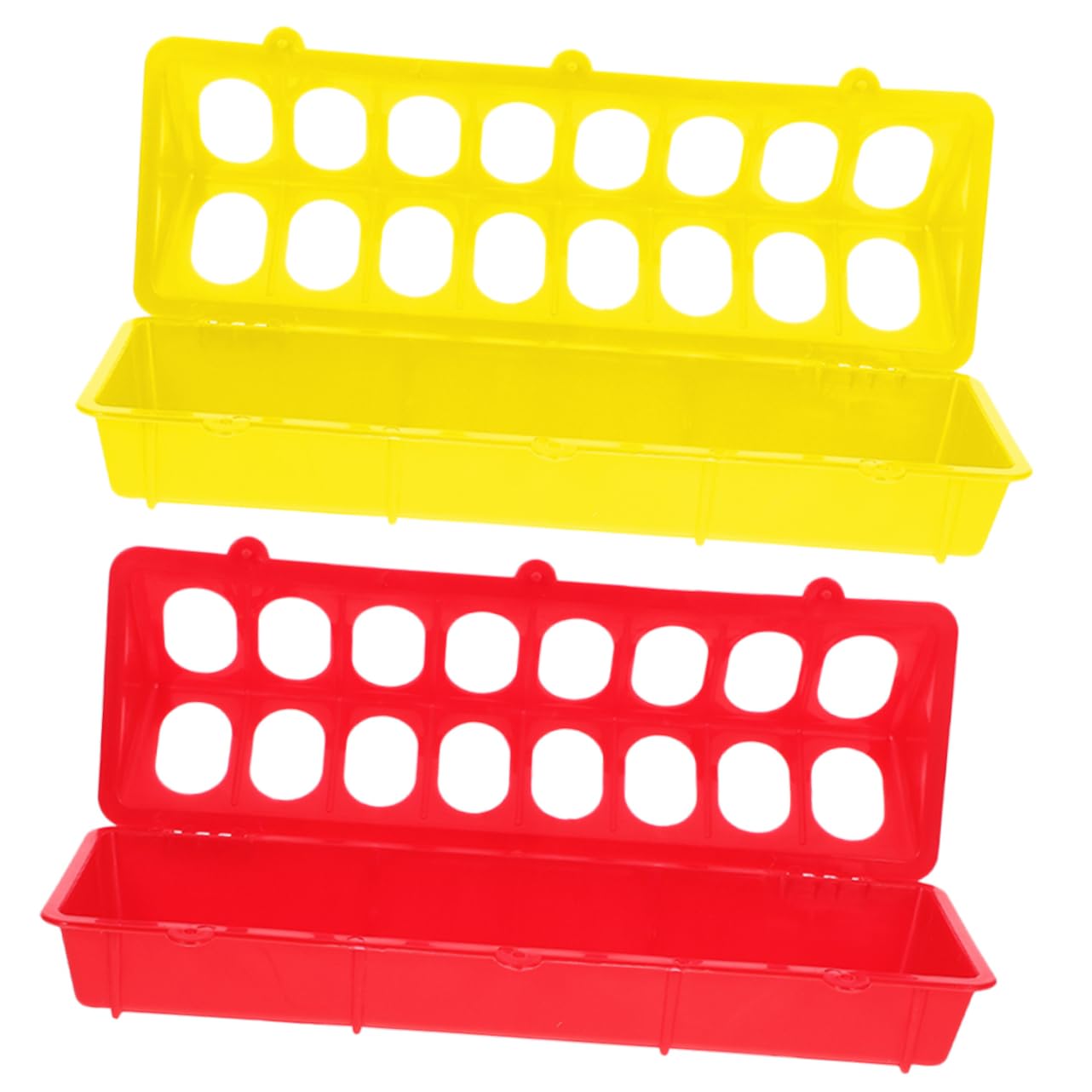 POPETPOP 5 Ensembles Mangeoire Pour Perroquets Distributeur De Pour Oiseaux Distributeur Oiseaux Animal De Compagnie Éleveuse Mangeoires Pour Volaille Plastique 2 Pièces * 5