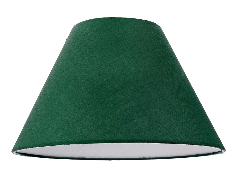 Rackhams Green 12" Forest Cotton Coolie Lampshade Suitable For Table Lamp Or Pendant