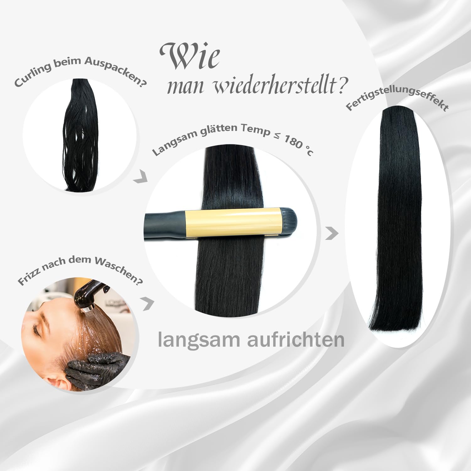 Dopinki z prawdziwych włosów Remy na taśmie do przedłużania włosów, czarne, dwustronne, niewidoczne przedłużenie włosów, 20 sztuk/50 g, 45 cm, głęboka czerń