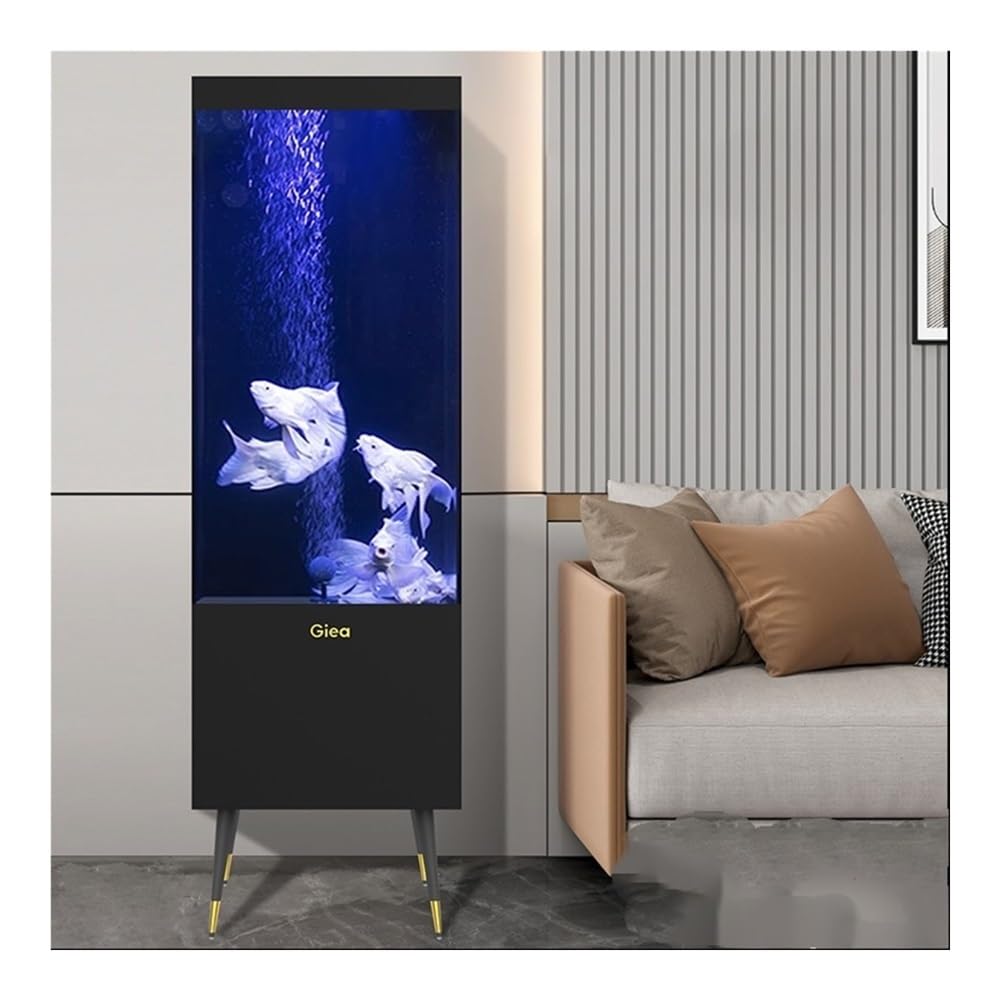 Aquarium Kreatives Wohnzimmer-Büro-Aquarium, freistehend, mit Rückfilter(Black)