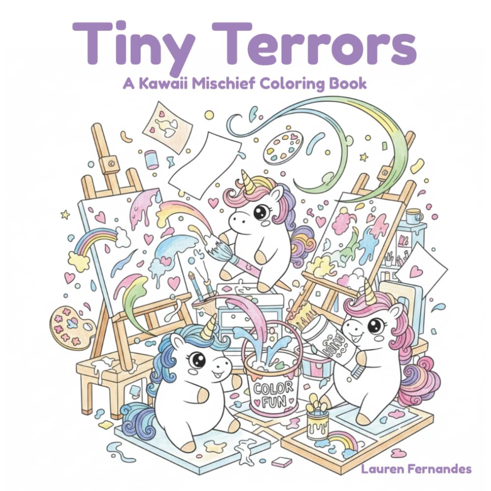 Tiny Terrors: A Kawaii Mischief Coloring Book