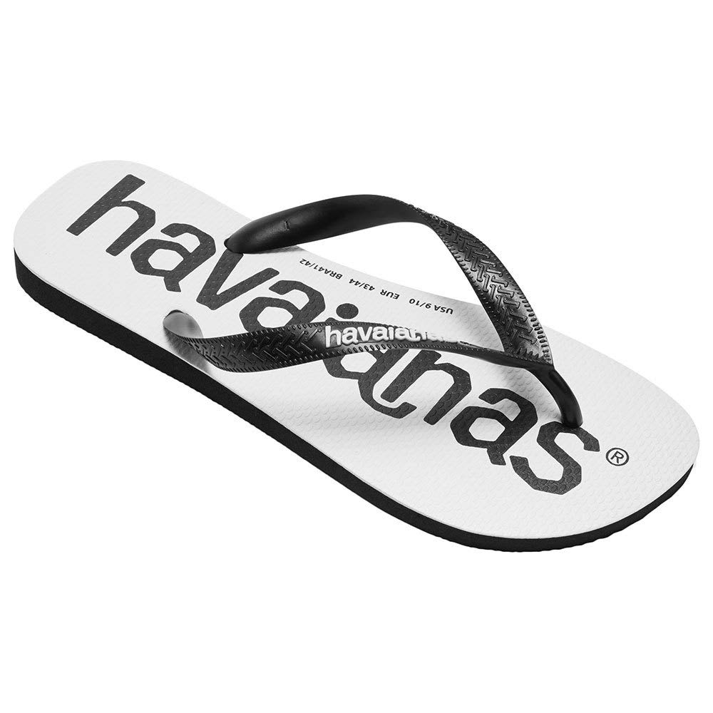 Havaianas Top Logomania (Mini Me) Unisex kids FlipFlop Black/Black 12/13 UK Child
