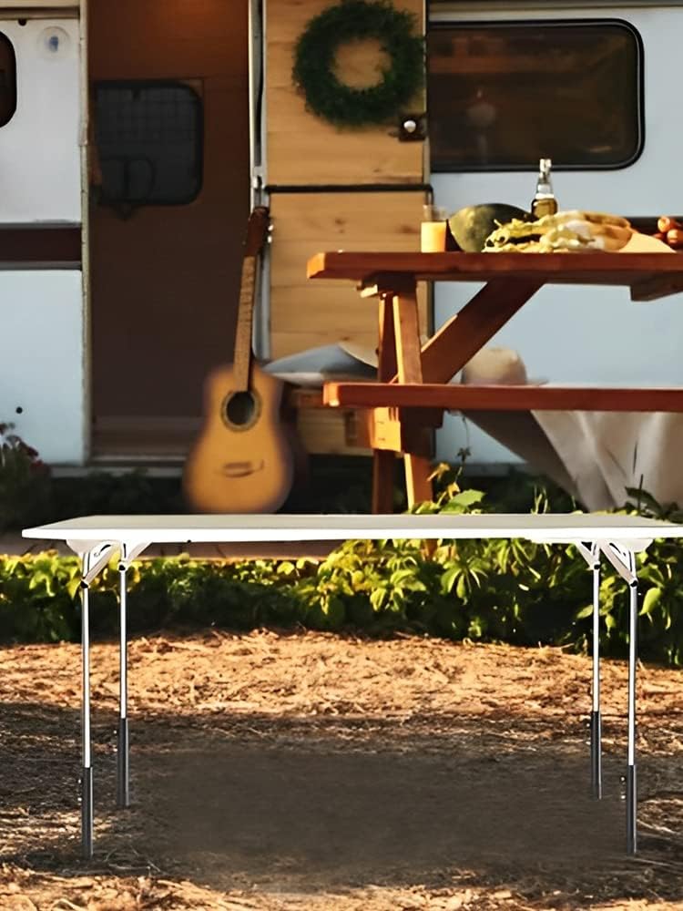 4 Pack Folding Table Risers Leg Extenders, Adjustable Straight Bent Leg Folding Table Leg Extensions, 2/4 Rise Levels Heights Table Leg Extenders Back Pain