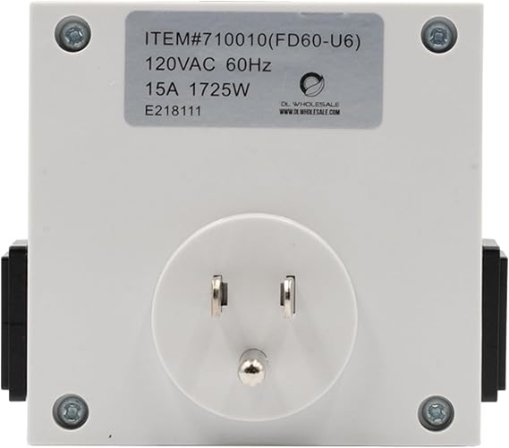 Grow1 Dual Outlet Digital Plug in Timer, 7 Day Timer, Compatible with 110V, 115V & 120V Plugs, 3-Prong, Timed Outlet Plug is Great for Lamp Timers Programmable Indoor, Perfect Digital Outlet Timer