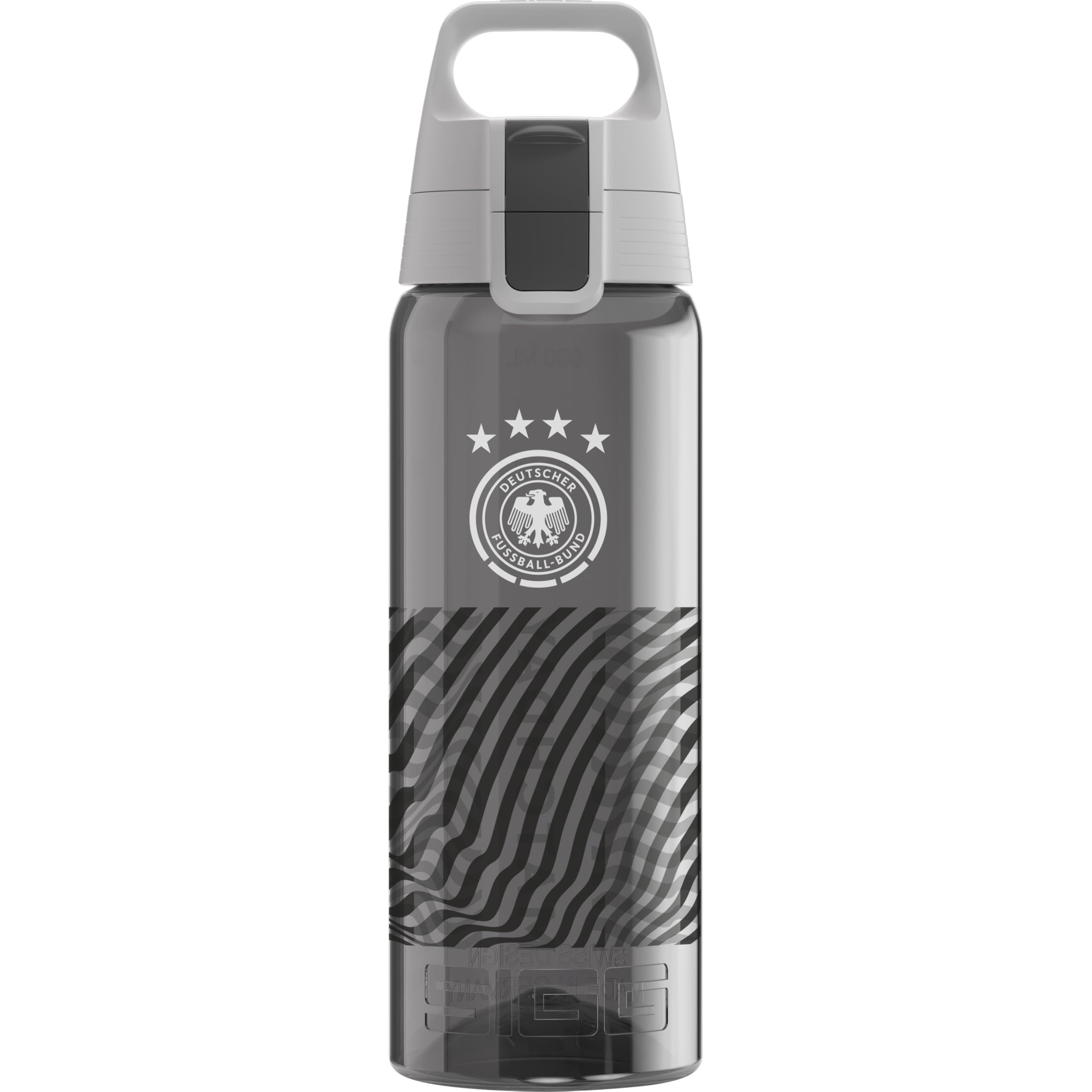 Sigg - Tritan Trinkflasche - Total Color ONE DFB One Team - Für Kohlensäurehaltige Getränke Geeignet - Spülmaschinenfest - Auslaufsicher - Leicht - BPA-frei - Grau - 0.6L