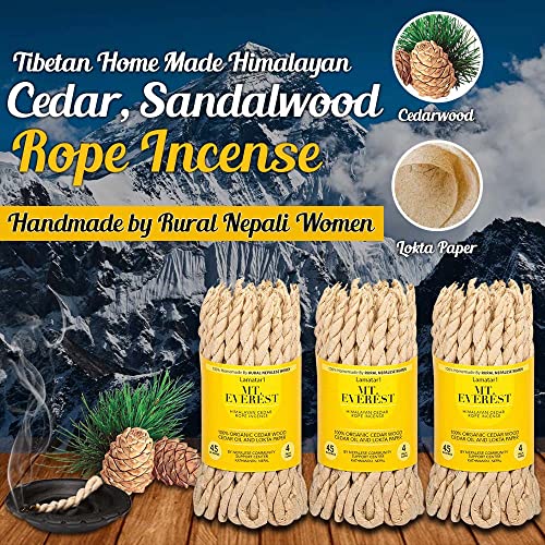 Lamatar1 Mt Everest Himalayan Region Cedar Rope Incense, From Kathmandu Nepal, Eco-Friendly thumb #6
