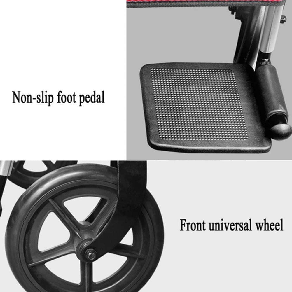 Wózek Inwalidzki Draagbare rolstoelen van aluminiumlegering voor gehandicapten en ouderen Medische lichtgewicht opvouwbare transportrolstoel met voetsteun niezawodny