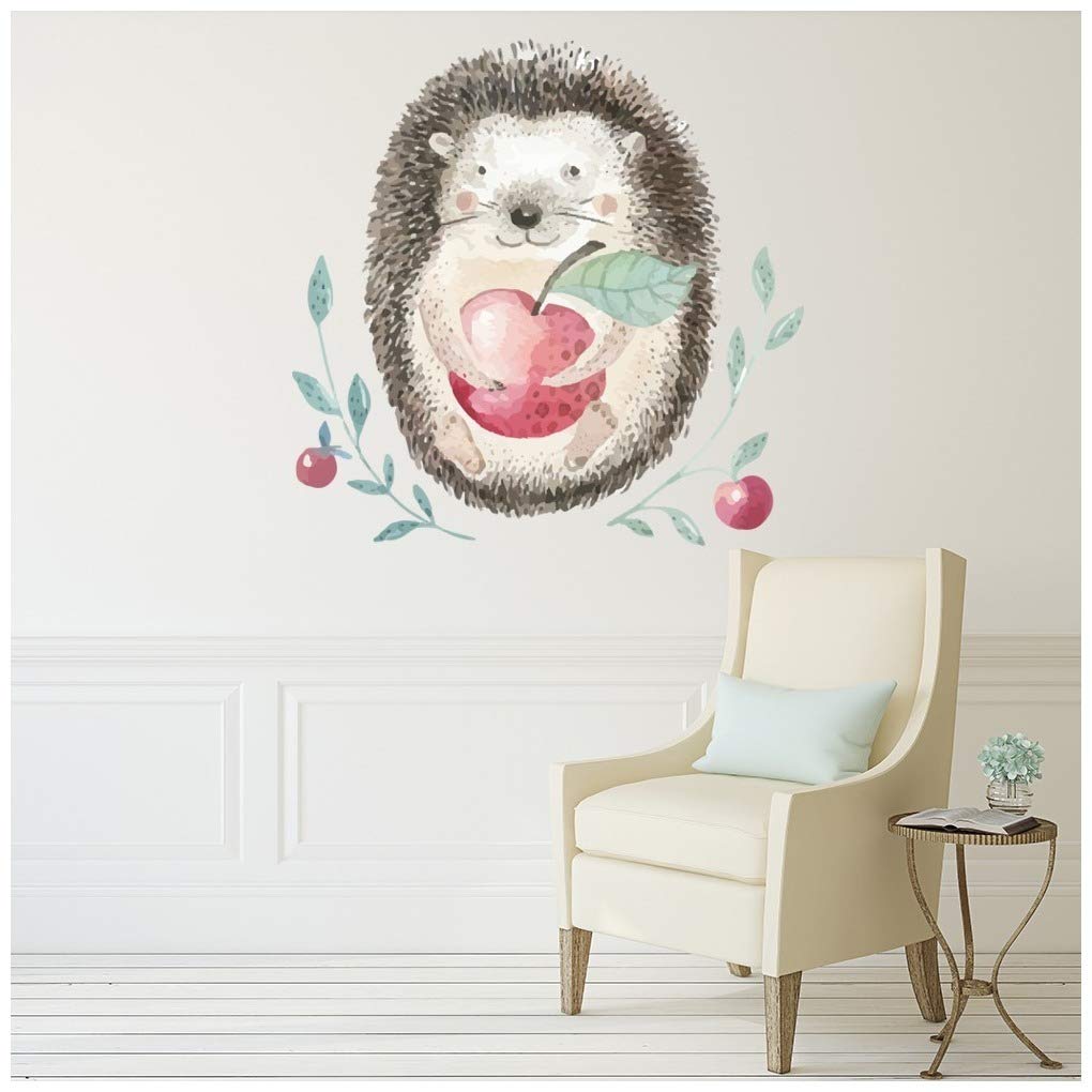 azutura Cute Hedgehog Nursery Wall Sticker available in 8 Sizes Digital