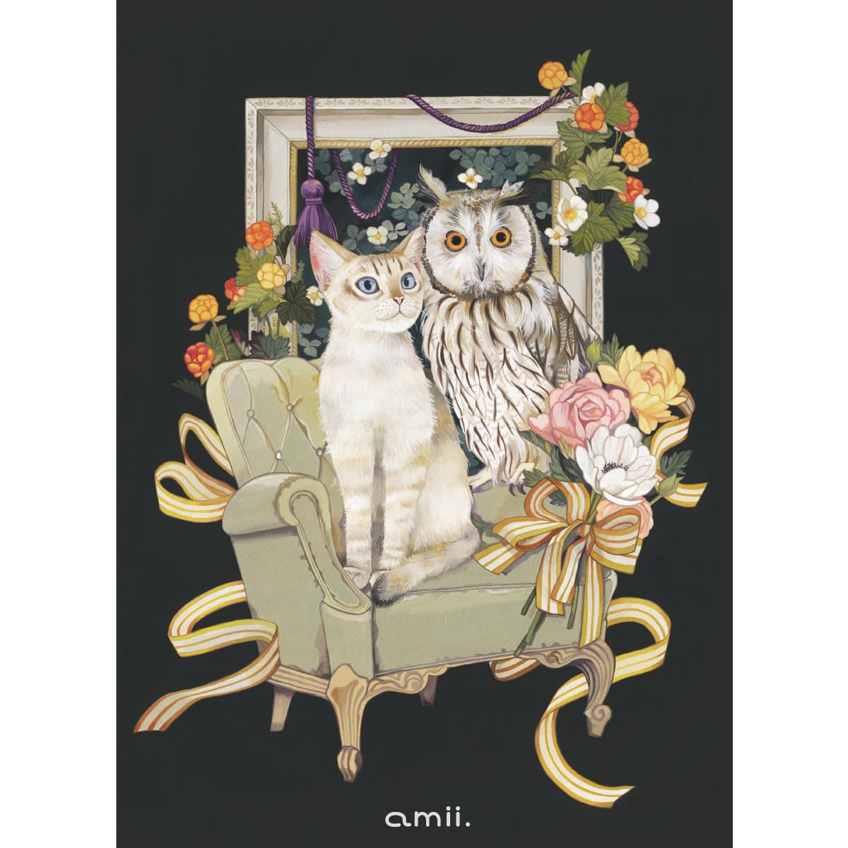 Amazon.co.jp: amii. sleeves カードスリーブ『みみずくと猫