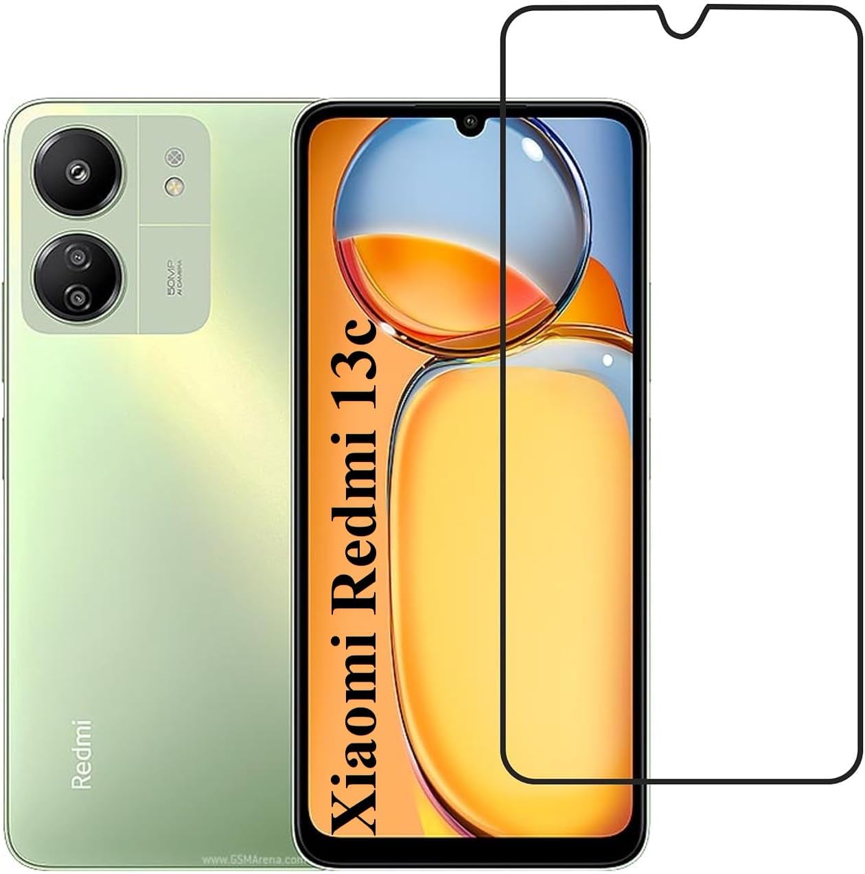 Zubitech Screen Protector For Xiaomi Redmi 13C / Poco C65 Tempered Glass Screen Protector Full Screen Coverage HD Clarity Anti Shatter Scratch Proof Glass For Xiaomi Redmi 13C (1)