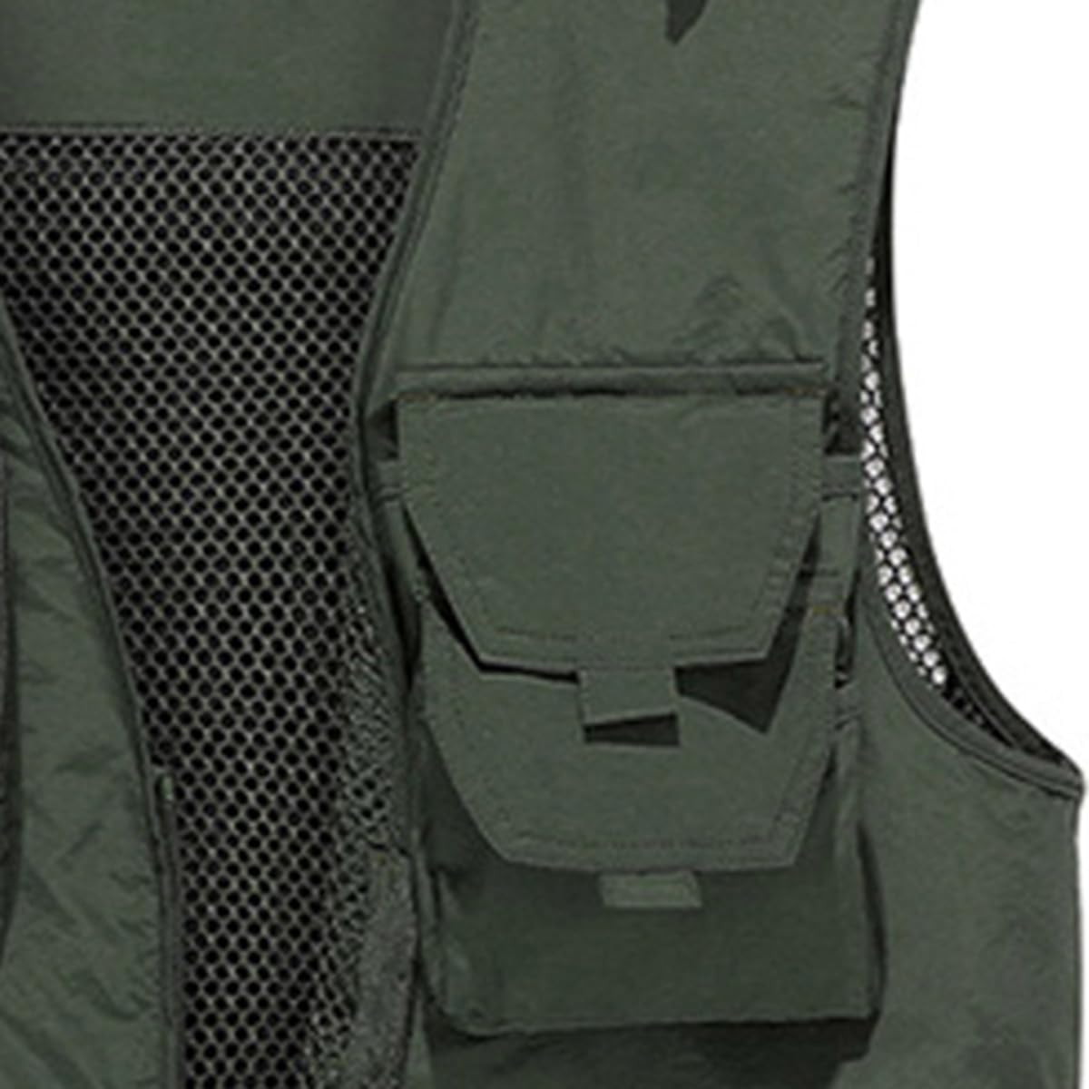 YOUTHUP Gilet da Pesca da Uomo Gilet da Caccia per Lavoro Pratico Estivo all'aperto Gilet da Caccia Multitasche per Fotografia di Viaggio
