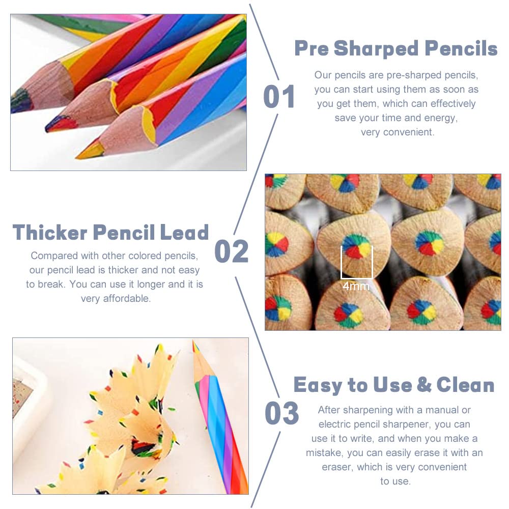 Colori Per Bambini 36 Matite Arcobaleno 7 Colori - Legno Di Alta Qualità  Per Bambini, Disegno E Colorazione Matite Gadget Compleanno Bambini, image size:1000x1000