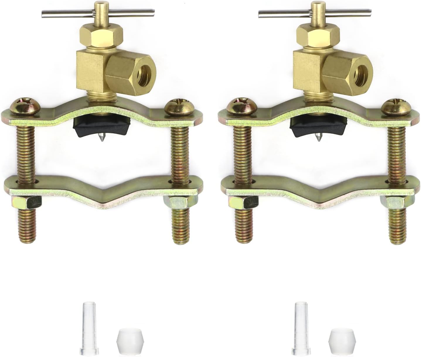 Self-Piercing Saddle Valve - 1/4" Fitting, C-Clamp Style, Aluminum & Brass (SVN6-14)