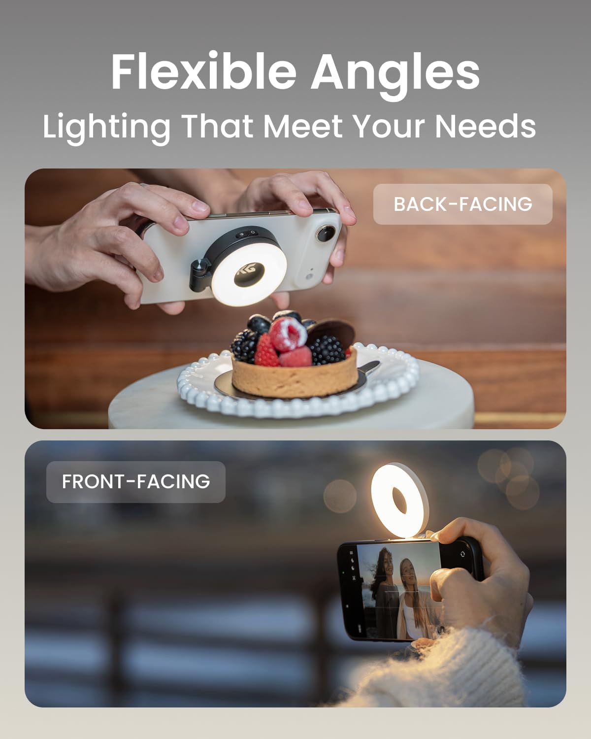 KraftGeek 163cm Trépied Smartphone avec Ring Light Telephone Magnétique