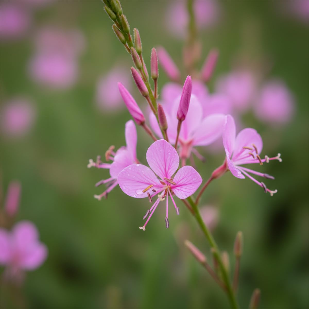 Bloomique - Set di 3 - Gaura Lindheimeri ‘Siskiyou Pink’ - Bellissima candela - Ricca fioritura - Resistente all'inverno - Perenne - Altezza 10-20 cm - Vaso 9 cm