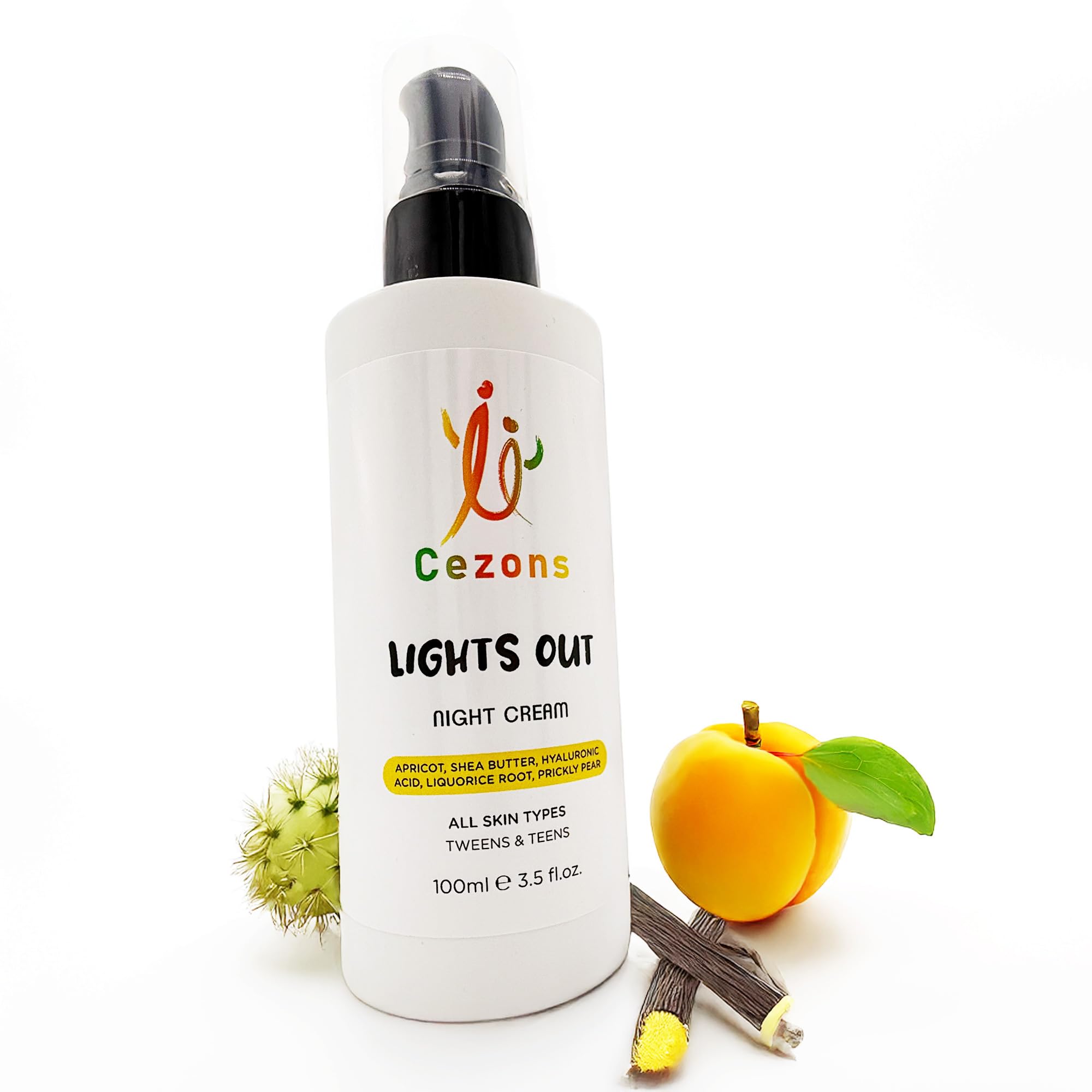 Cezons Lights Out Night Cream - Gentle Face Cream for Kids - Hyaluronic Acid Moisturiser - Fragrance-Free Skincare Gifts for Teenage Girls and boys Teen Girl Gifts, Skincare Kids Moisturiser