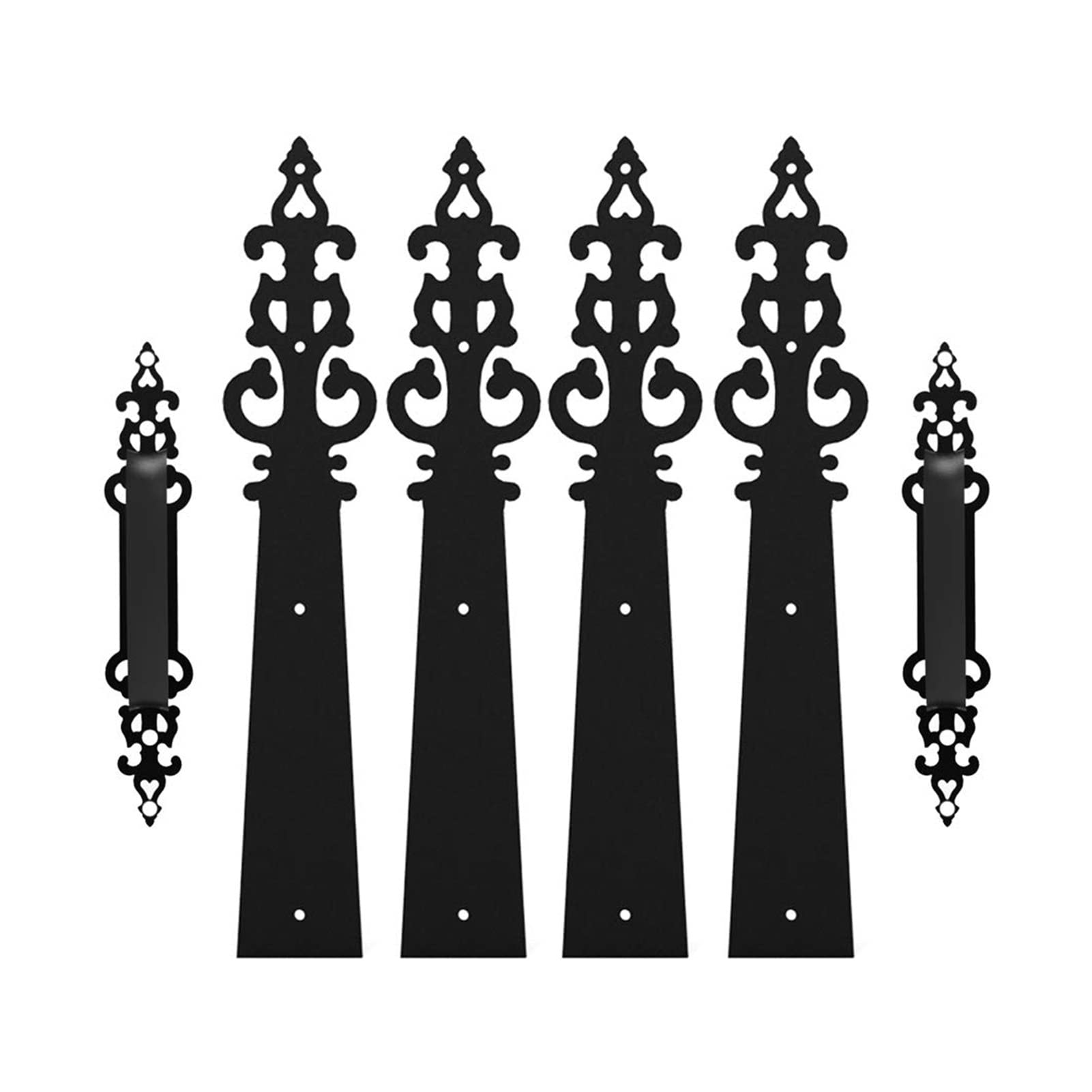 Edede One Color Sliding Door Hardware Decorative Carriage House Garage Handle Hinge Sliding Barn Door Hardware Kit Braided Style 2 Handles 4 Hinges