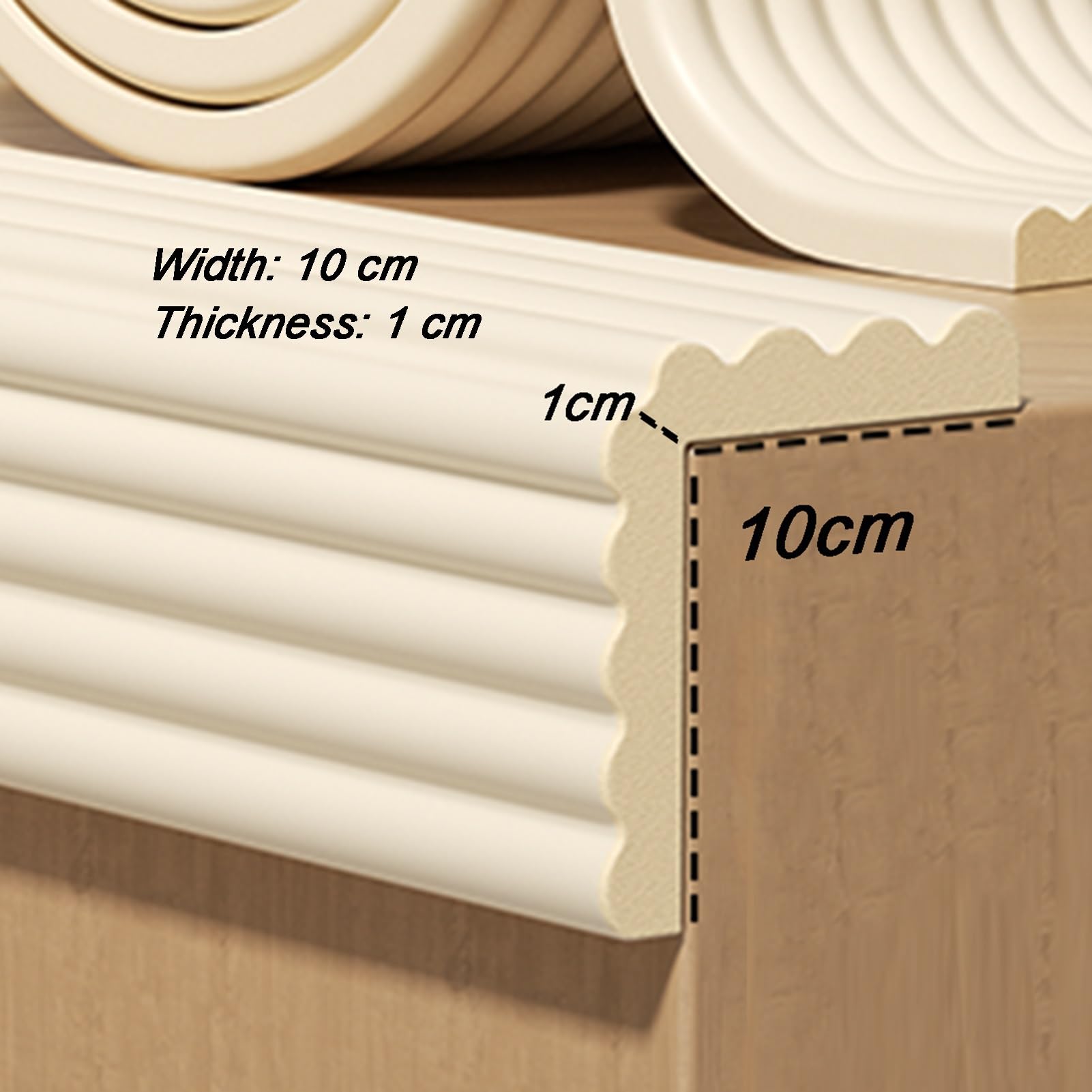 Protections de bords de table et coins de table en mousse souple pour enfants - Bandes de sécurité pour meubles - Rembourrage mural autocollant pour chambre à coucher