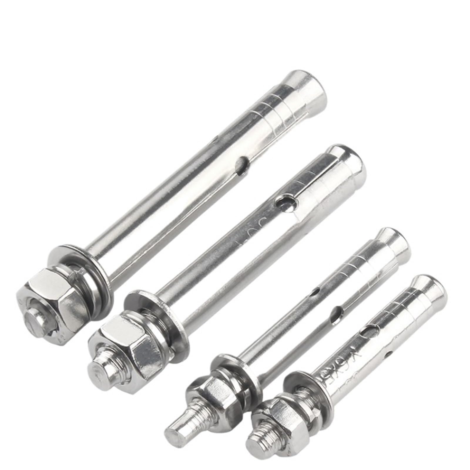 Dübel 10mm M6 M8 M10 M12 - M20 Externe eingebaute Expansionsbolzenschraube 304/316 Ankerhülse Betonstab-Wandbefestigung(304,100MM_M14-3PCS)