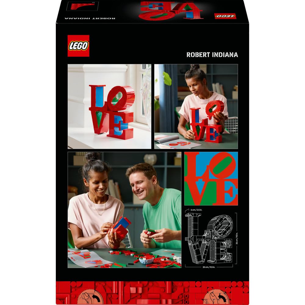 LEGO Art LOVE 31214 | Dekoracja do domu, zestaw konstrukcyjny dla dorosłych, pomysł na prezent na zaręczyny, ozdoba z efektem 3D, 791 elementów