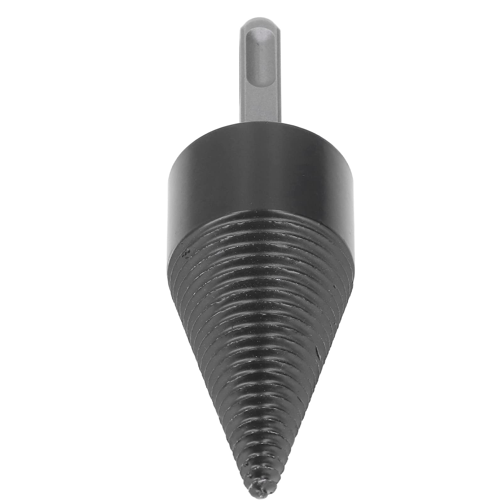 Foret à Cône de Fendage de Bois, Foret Fendeur de Bûches de Bois de Chauffage Outil de Fendage de Bûches en Acier au Carbone avec Tige Amovible pour Ferme Domestique (42MM)
