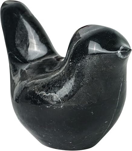 DreamsEden Figuras de pájaros para decoración del hogar, 1 pieza hecha en piedra, estatua de pájaro grande, escultura decorativa para estante, mesa,