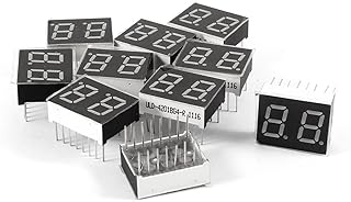 Aexit 10 Pcs Batteries, Chargers & Accessories Green LED 10P DIP 2Bit 2-Digit Common Anode Digital Power Converters Tube 0.39