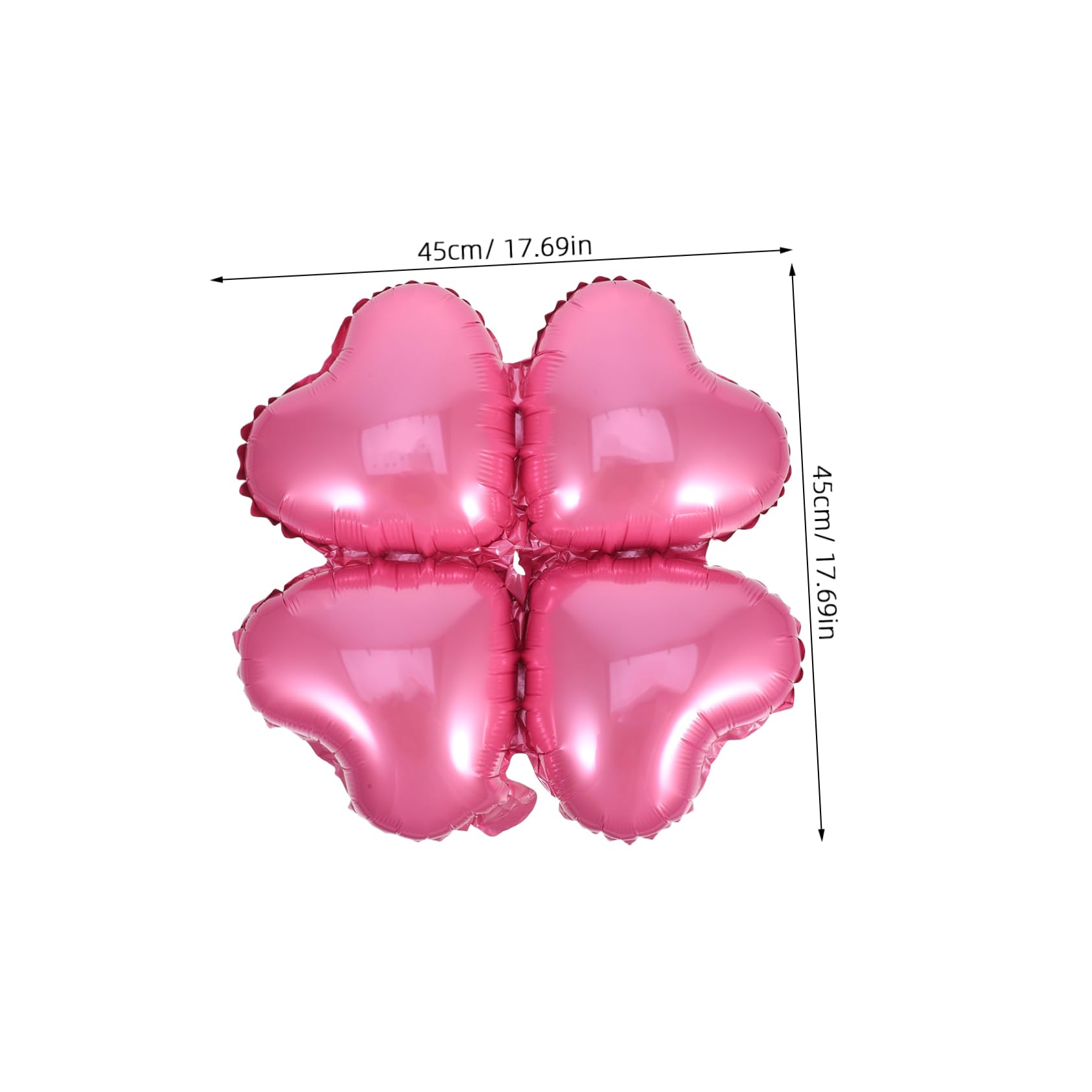 50piezas Globos De Aluminio Corazón Globos Decorativos Para San Valentín Fiesta De Cumpleaños Decorativo De Corazón