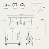 CORNILLEAU - Table de ping Pong d'extérieur 400X Outdoor - Loisir de Jardin - Agrément FFTT - Panneau Bleu 5mm - 8