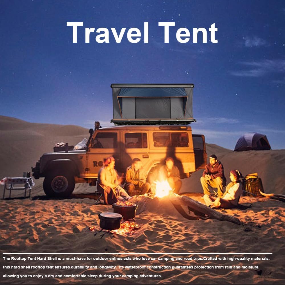 Tente De Toit Rigide Premium pour Camping sur SUV, Tente Spacieuse Et étanche pour Camion 4x4, Abri De Toit De Voiture Toutes Saisons, 2-3 Personnes