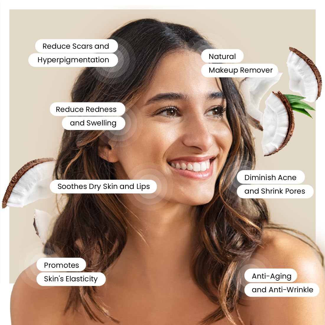 Aceite de Coco Orgánico Hidratante Natural para Cabello Sano y Piel Radiante