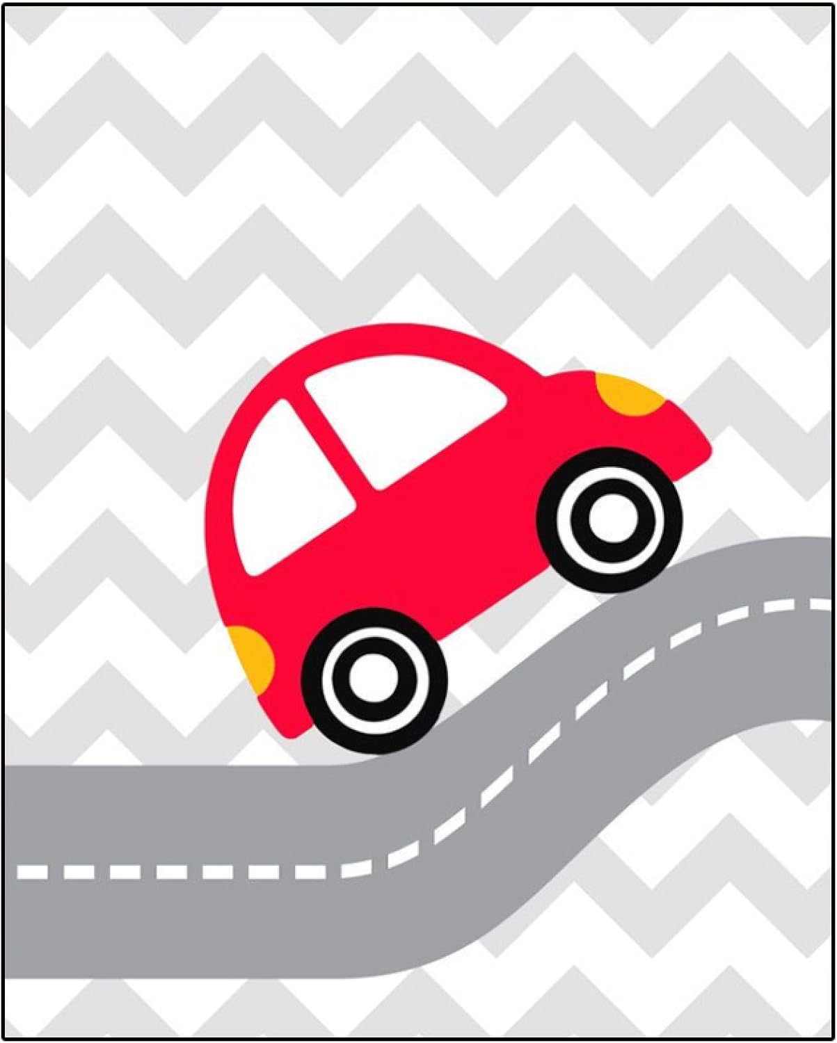 Amazon Co Jp 車の絵画子供部屋のポスター漫画のキャンバスアート男の子の保育園の壁の写真車のプリント赤青のポスターカラフルな40x50cmx3pcsフレームなし ホーム キッチン