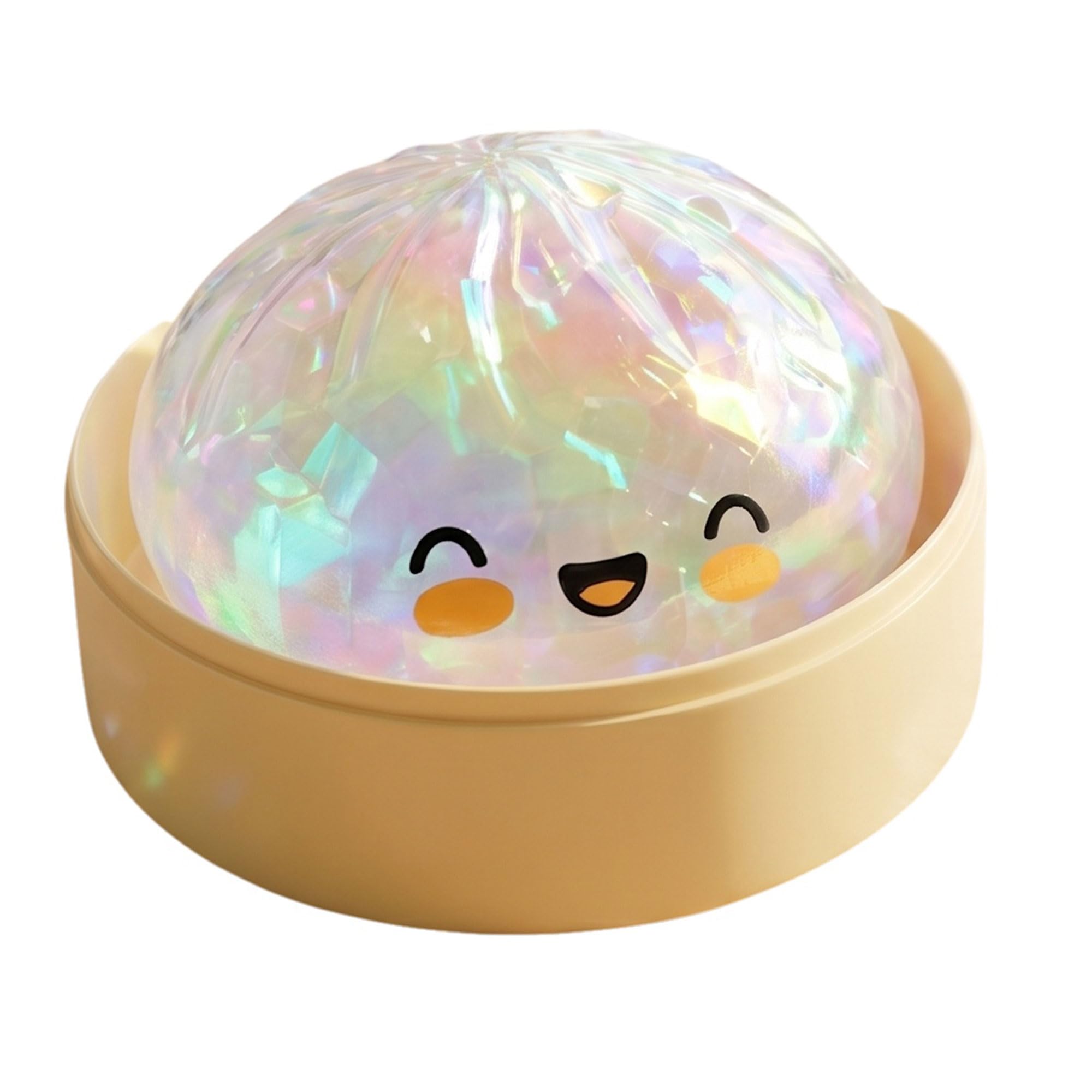 Glitter Dumpling Squishy, Squishy dumpling, Colorful Dumplings Stress Fidget, Soft Squeeze Decompression Dough, Sensory Stress Ball Squeeze Toys (White-2)