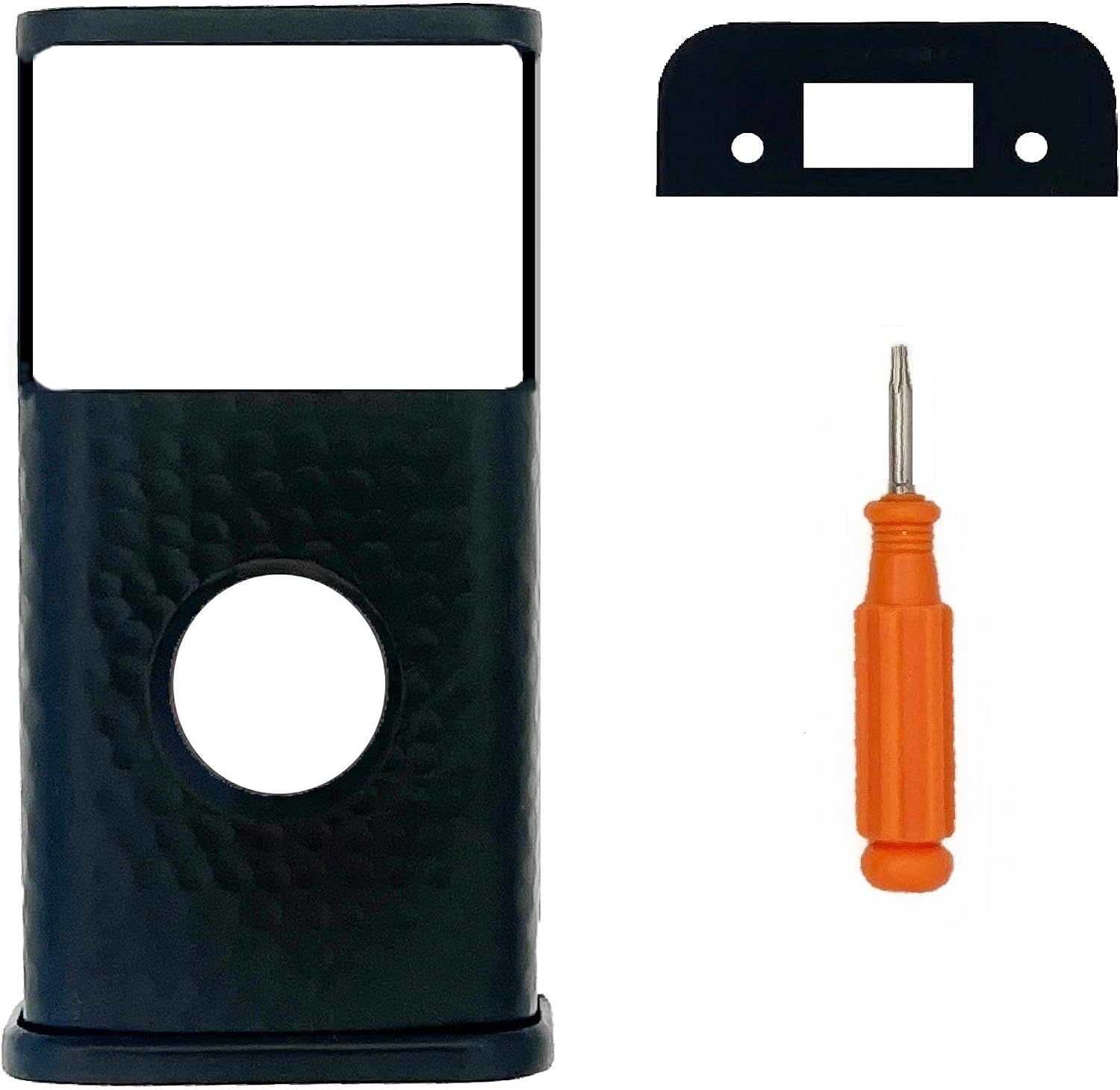 Hammered Video Doorbell Cover (Ring 2nd Generation Compatible) (Matte Black)