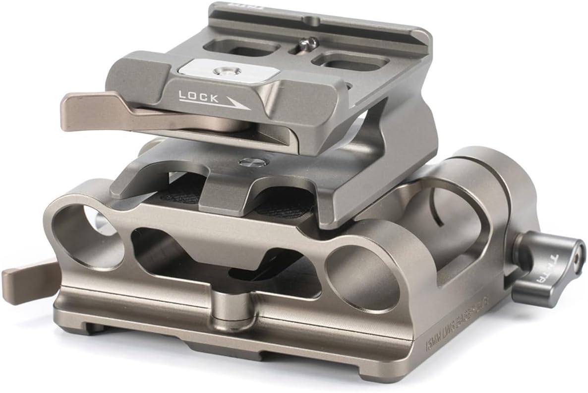 Tilta Modular 15mm LWS Baseplate Type III - Titanium Gray | Modular Design | 15MM Rod Support | ARCA Receiver | Dovetail Support | Lightweight & Durable | TA-MBP3-TG