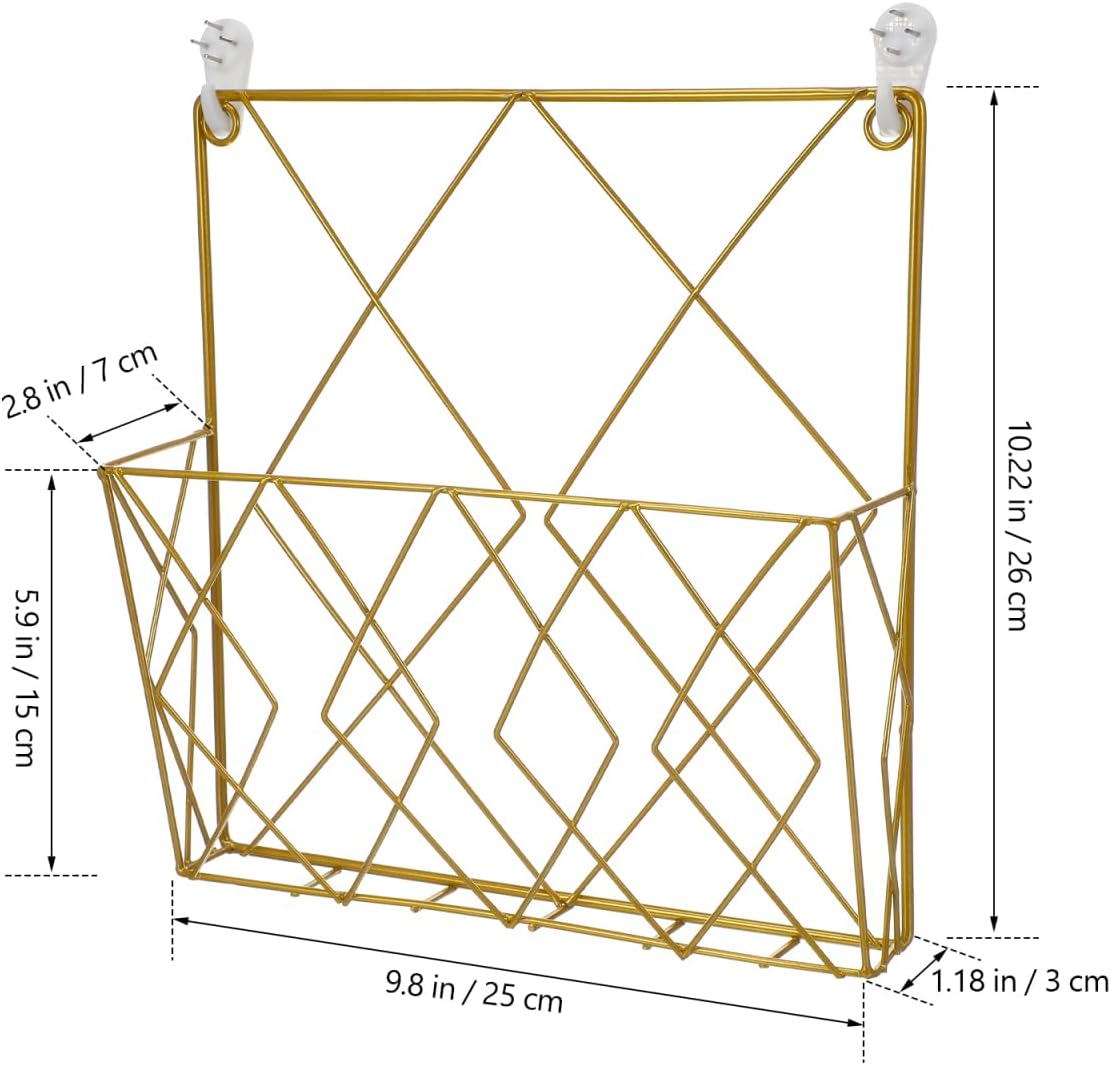 Hemobllo Wall Mounted Magazine Rack Wire Hanging Book Organizer Display image 2