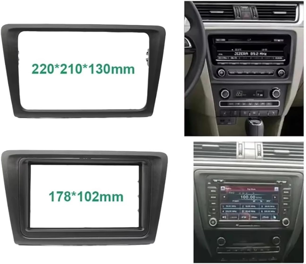 Radio Frame 7 Inch 2Din Car Radio Fit For Skoda Rapid 2013+ Panel Adapter Car Audio Refitting Frame Mount CD Trim Convenient(Frame B)