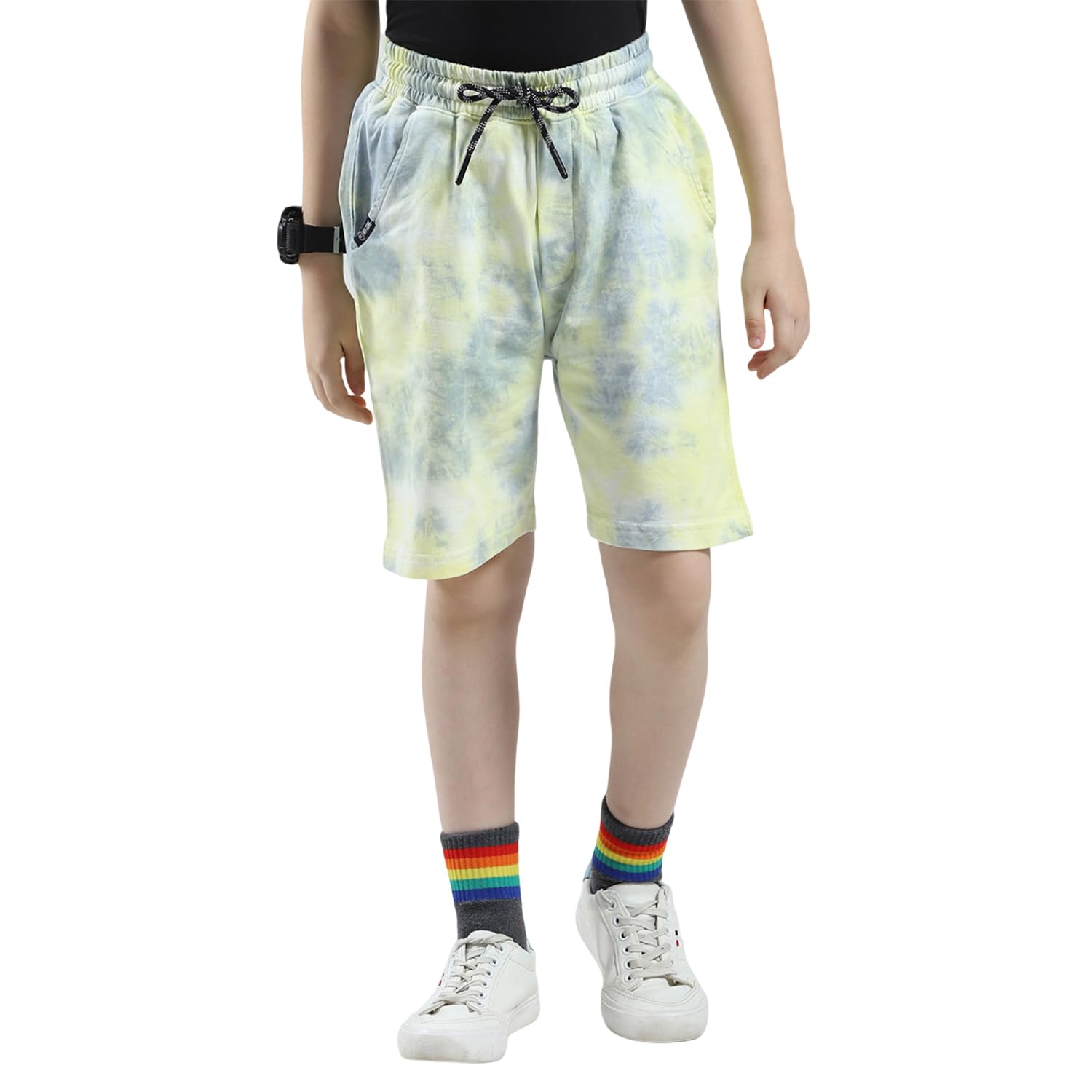 monte carlo Boys Regular Fit Bermuda Shorts |Tie & Die Pattern | Drawstring Closure | Side Pockets | Casual Wear Shorts for Boys-picture-33