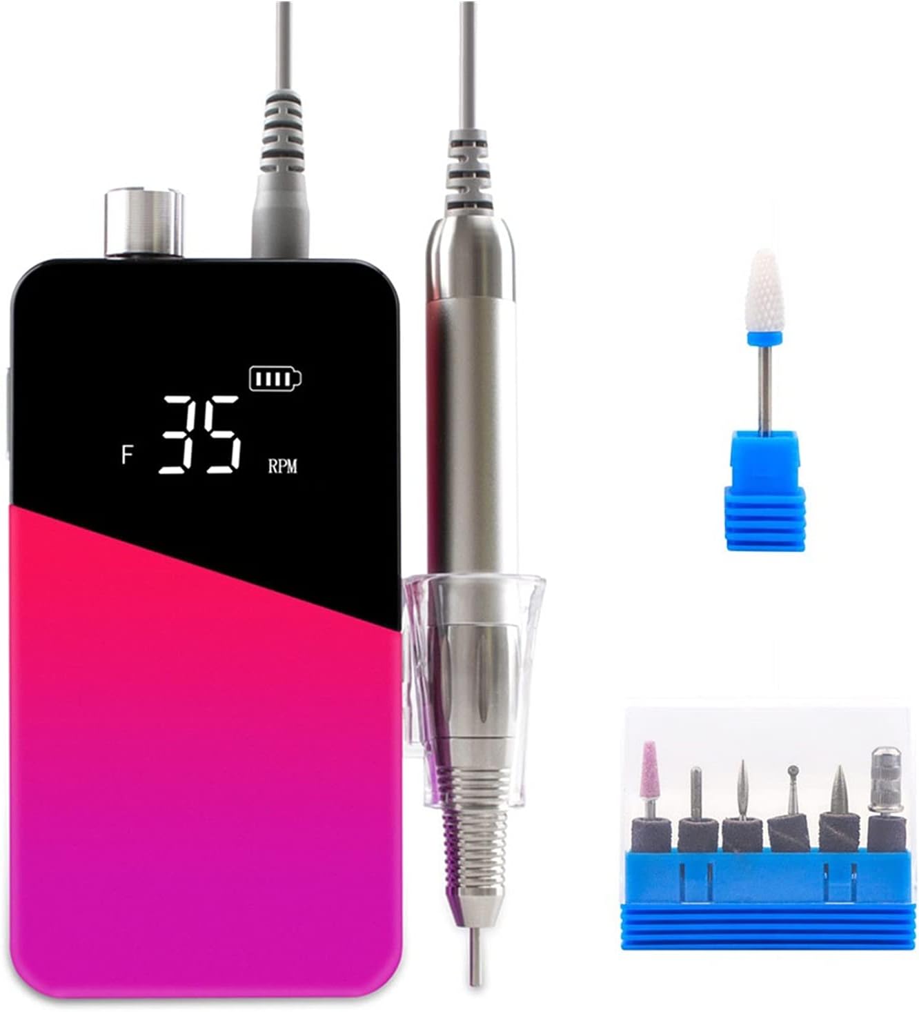 Electric Nail Files Durable Brushless Handpiece Cordless Gradient