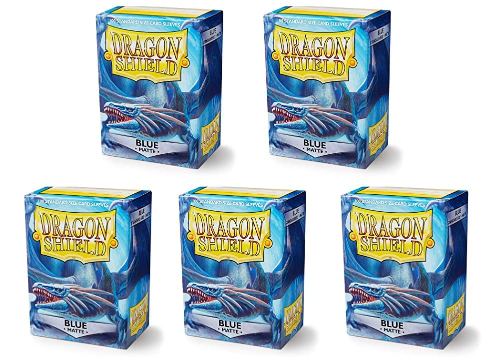 5 Packs Dragon Shield Matte Blue Standard Size 100 ct Card Sleeves Value Bundle! โ image 1