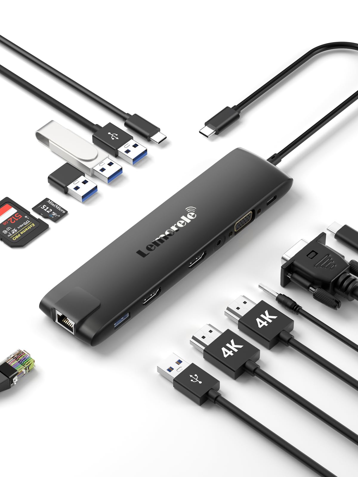 See full amazon price history chart for Lemorele 13 in 1 USB C Docking Station, USB C Dock USB C Hub Multiport Adapter Triple Monitor to 2 HDMI 4K,VGA,2*USB 3.2 & 2*USB 2.0,USB C 3.2,PD,SD/TF,3.5MM for Lenovo,Surface,MacBook Laptops Lemorele 13 in 1 USB C Docking Station, USB C Dock USB C Hub Multiport Adapter Triple Monitor to 2 HDMI 4K,VGA,2*USB 3.2 & 2*USB 2.0,USB C 3.2,PD,SD/TF,3.5MM for Lenovo,Surface,MacBook Laptops (B0CZQJ26SB) Amazon Price History, Amazon Price Tracker